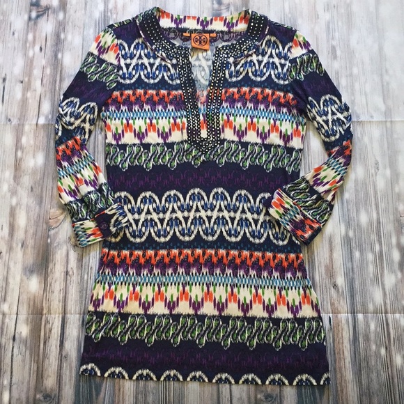 Tory Burch Multi Color Pattern Top๐๐โค๏ธ๐ค๐๐งก - Picture 3 of 8